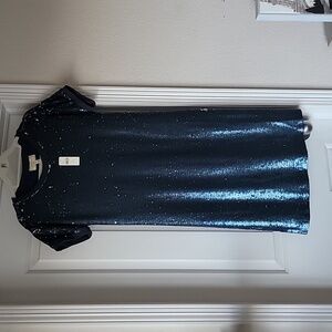 NWT Moulinette Soers Navy Sequined Dress XS